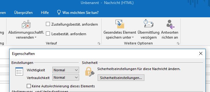 weitere Optionen